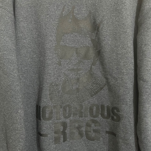 Jerzees Women’s Black & Gray “Notorious” Image Graphic Sweatshirt Sz-L - Picture 2 of 5